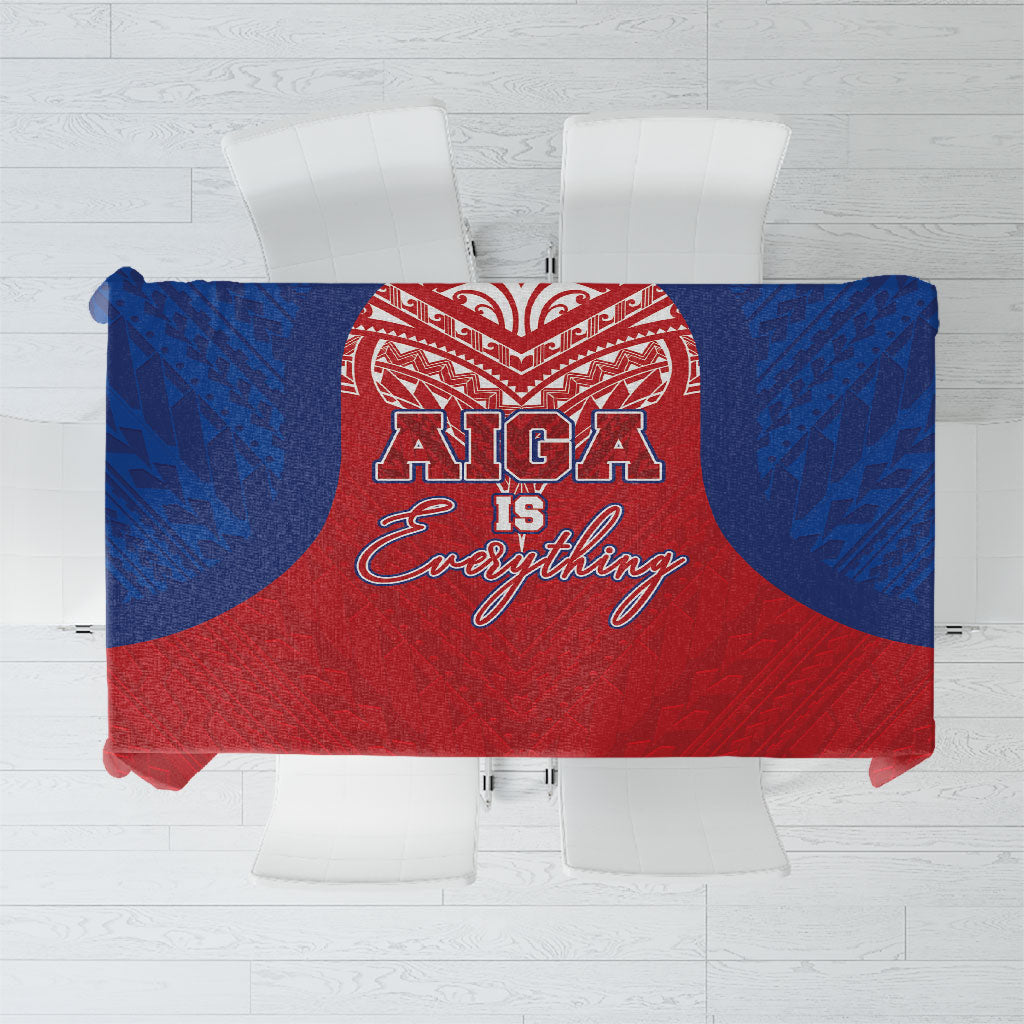 Aiga Samoa Tablecloth Aiga Is Everything LT05 Red - Polynesian Pride