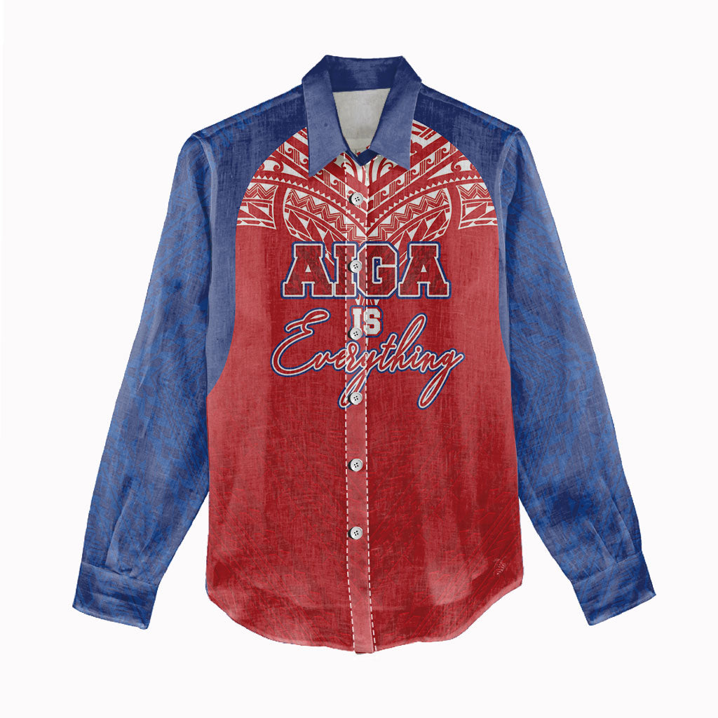 Aiga Samoa Women Casual Shirt Aiga Is Everything LT05 - Polynesian Pride
