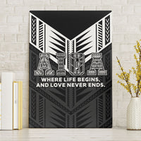 Samoa Aiga Canvas Wall Art Samoan Tribal Pattern LT05 Without Frame Black - Polynesian Pride