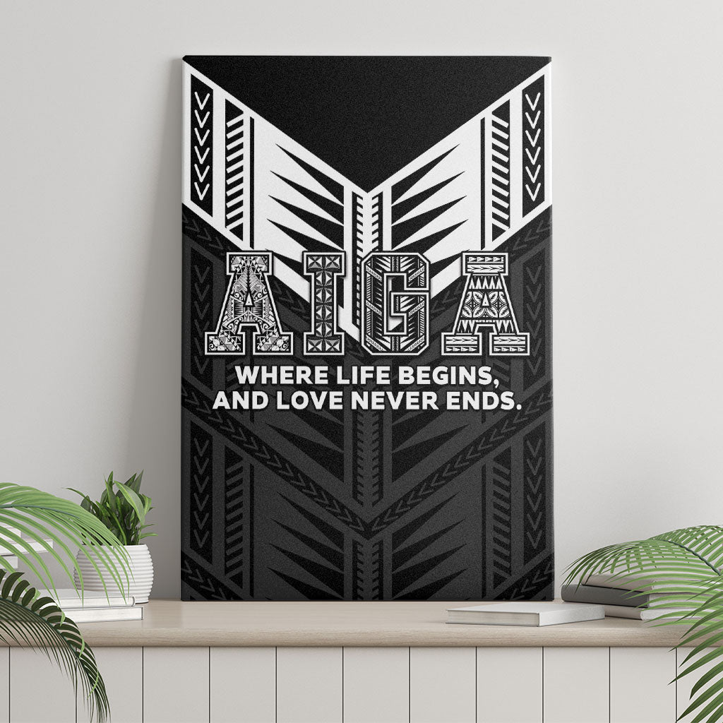 Samoa Aiga Canvas Wall Art Samoan Tribal Pattern LT05 - Polynesian Pride