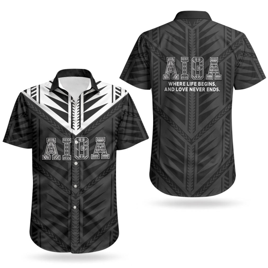Samoa Aiga Couples Matching Mermaid Dress and Hawaiian Shirt Samoan Tribal Pattern LT05 - Polynesian Pride