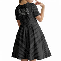 Samoa Aiga Kid Short Sleeve Dress Samoan Tribal Pattern LT05 - Polynesian Pride