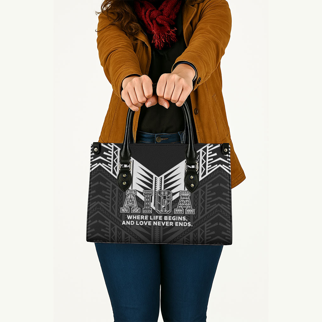 Samoa Aiga Leather Bag Samoan Tribal Pattern LT05 - Polynesian Pride