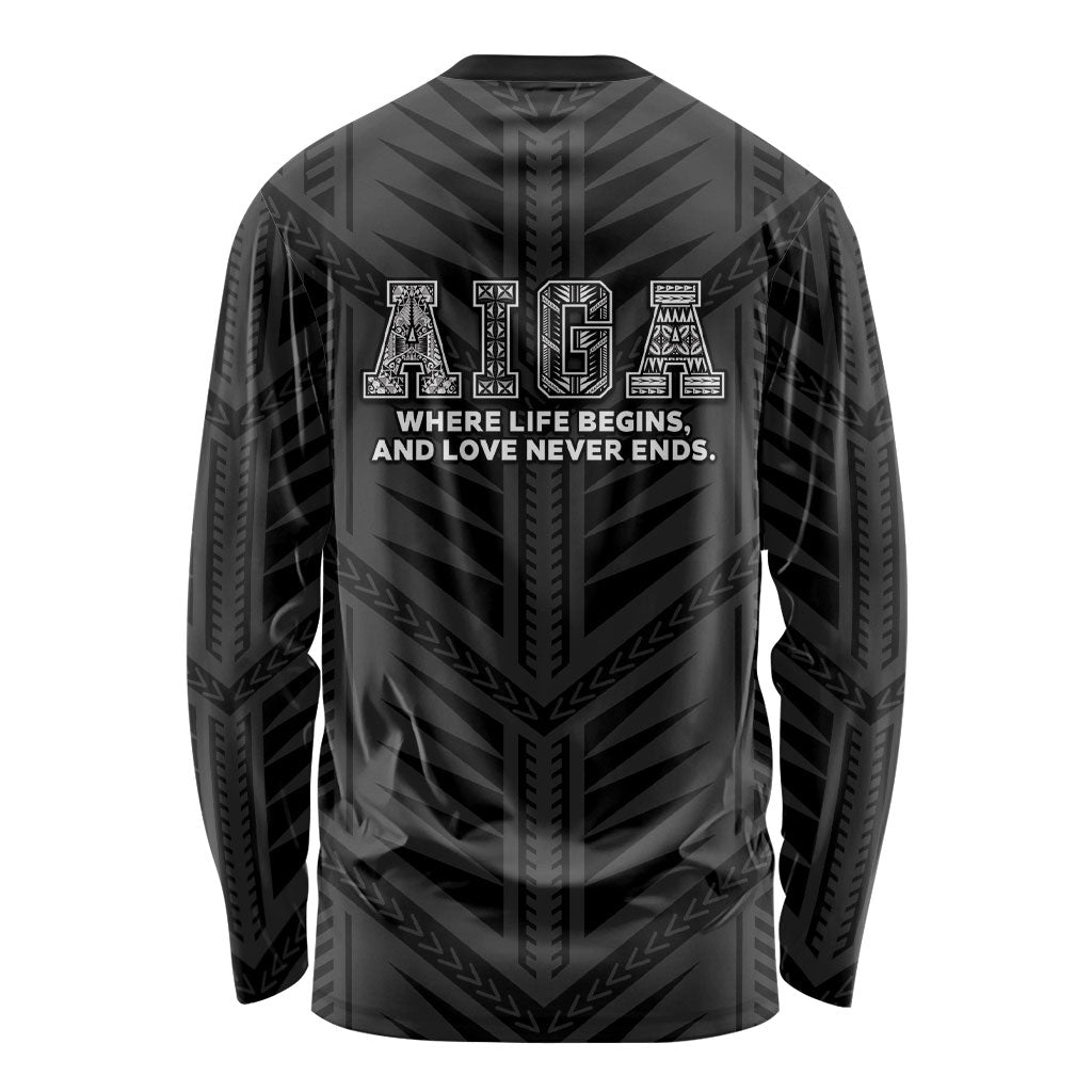 Samoa Aiga Long Sleeve Shirt Samoan Tribal Pattern LT05 - Polynesian Pride
