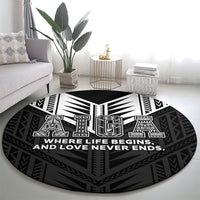 Samoa Aiga Round Carpet Samoan Tribal Pattern LT05 - Polynesian Pride