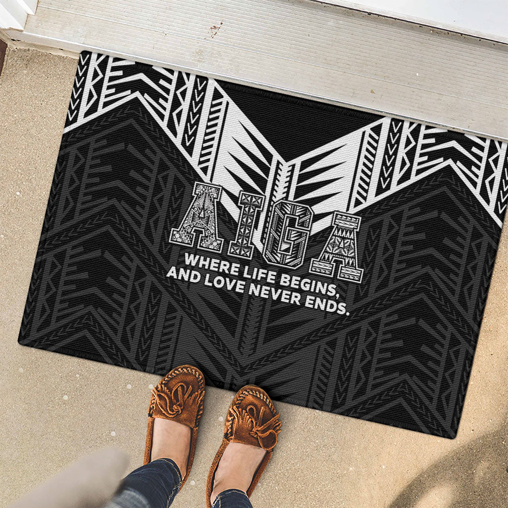 Samoa Aiga Rubber Doormat Samoan Tribal Pattern LT05 - Polynesian Pride