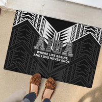 Samoa Aiga Rubber Doormat Samoan Tribal Pattern LT05 - Polynesian Pride