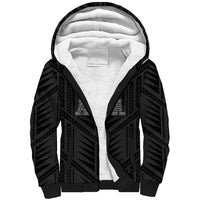 Samoa Aiga Sherpa Hoodie Samoan Tribal Pattern LT05 Unisex Black - Polynesian Pride