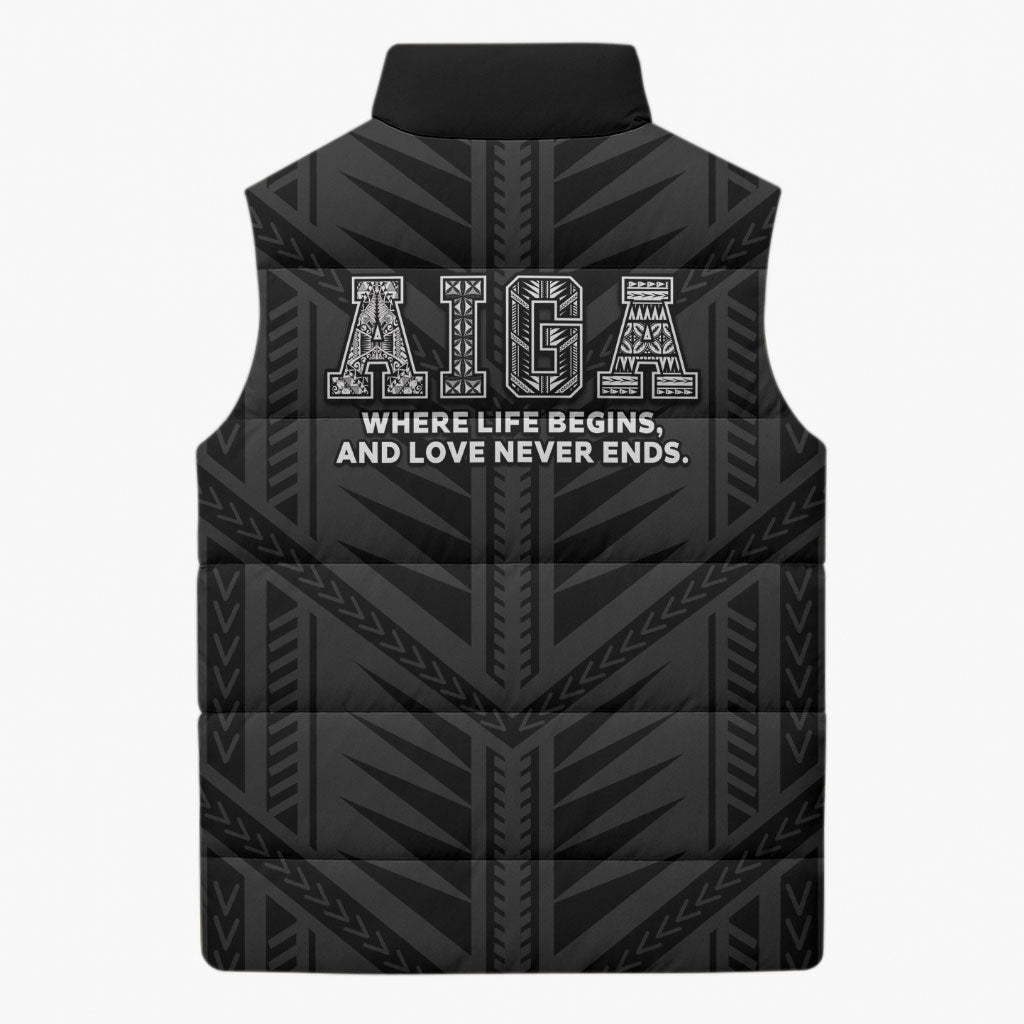 Samoa Aiga Sleeveless Puffer Jacket Samoan Tribal Pattern LT05 - Polynesian Pride