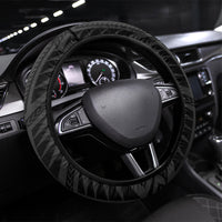 Samoa Aiga Steering Wheel Cover Samoan Tribal Pattern LT05 Universal Fit Black - Polynesian Pride