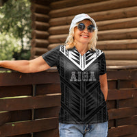 Samoa Aiga Women Polo Shirt Samoan Tribal Pattern LT05 - Polynesian Pride