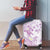 Polynesia Hammerhead Shark Luggage Cover Tropical Flowers Tribal Pattern Lavender