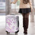 Polynesia Hammerhead Shark Luggage Cover Tropical Flowers Tribal Pattern Lavender