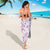 Polynesia Hammerhead Shark Sarong Tropical Flowers Tribal Pattern Lavender