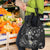 Polynesia Hammerhead Shark Grocery Bag Tropical Flowers Tribal Pattern Black