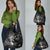 Polynesia Hammerhead Shark Grocery Bag Tropical Flowers Tribal Pattern Black