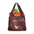 Polynesia Hammerhead Shark Grocery Bag Tropical Flowers Tribal Pattern Oxblood