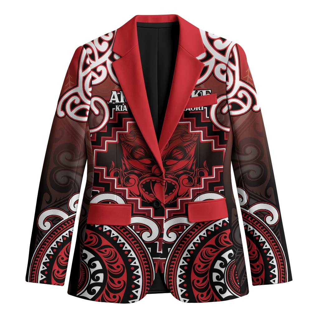 Personalised New Zealand Aotearoa Blazer Te Reo Maori Ake Ake Ake LT05 Unisex Red - Polynesian Pride