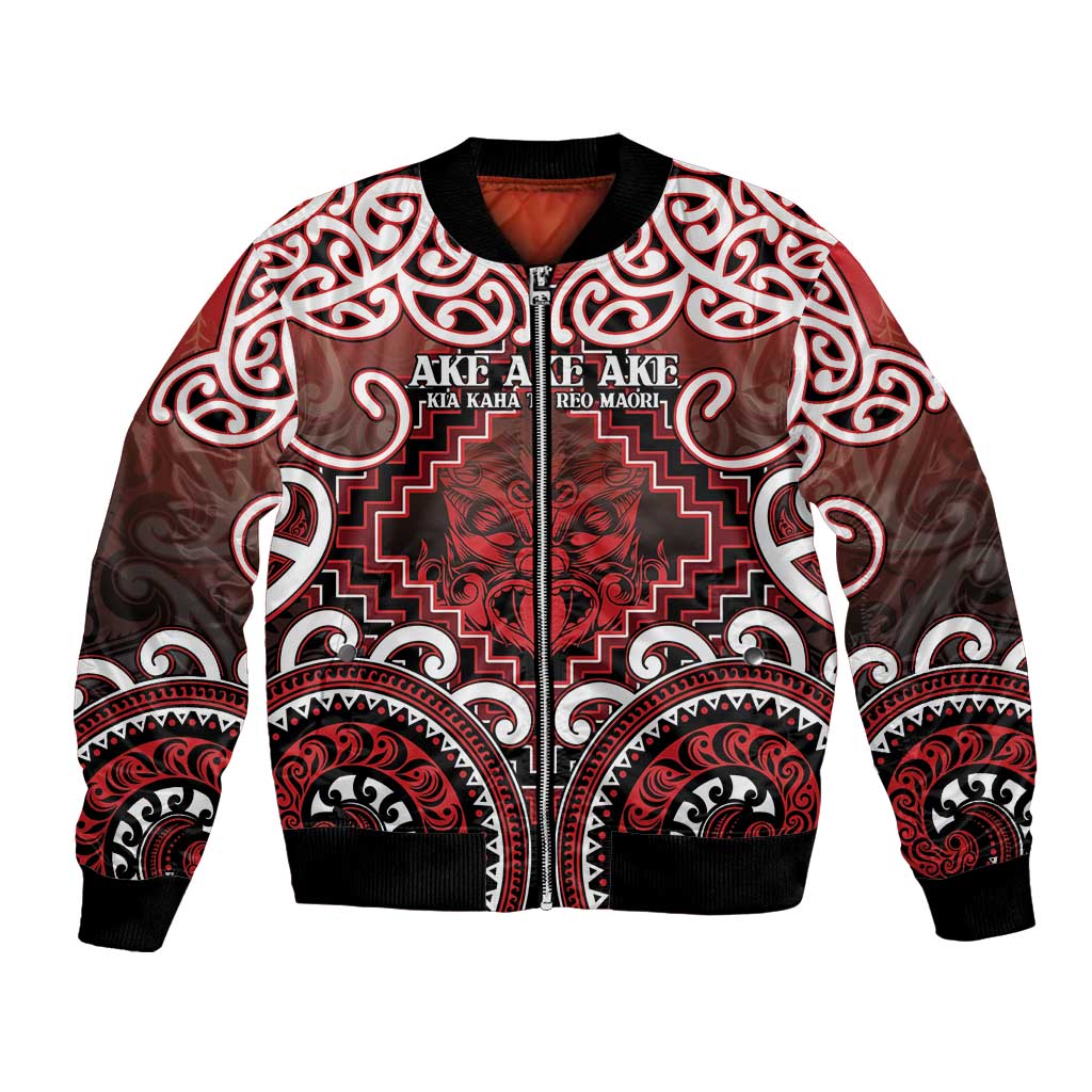 Personalised New Zealand Aotearoa Bomber Jacket Te Reo Maori Ake Ake Ake - Polynesian Pride
