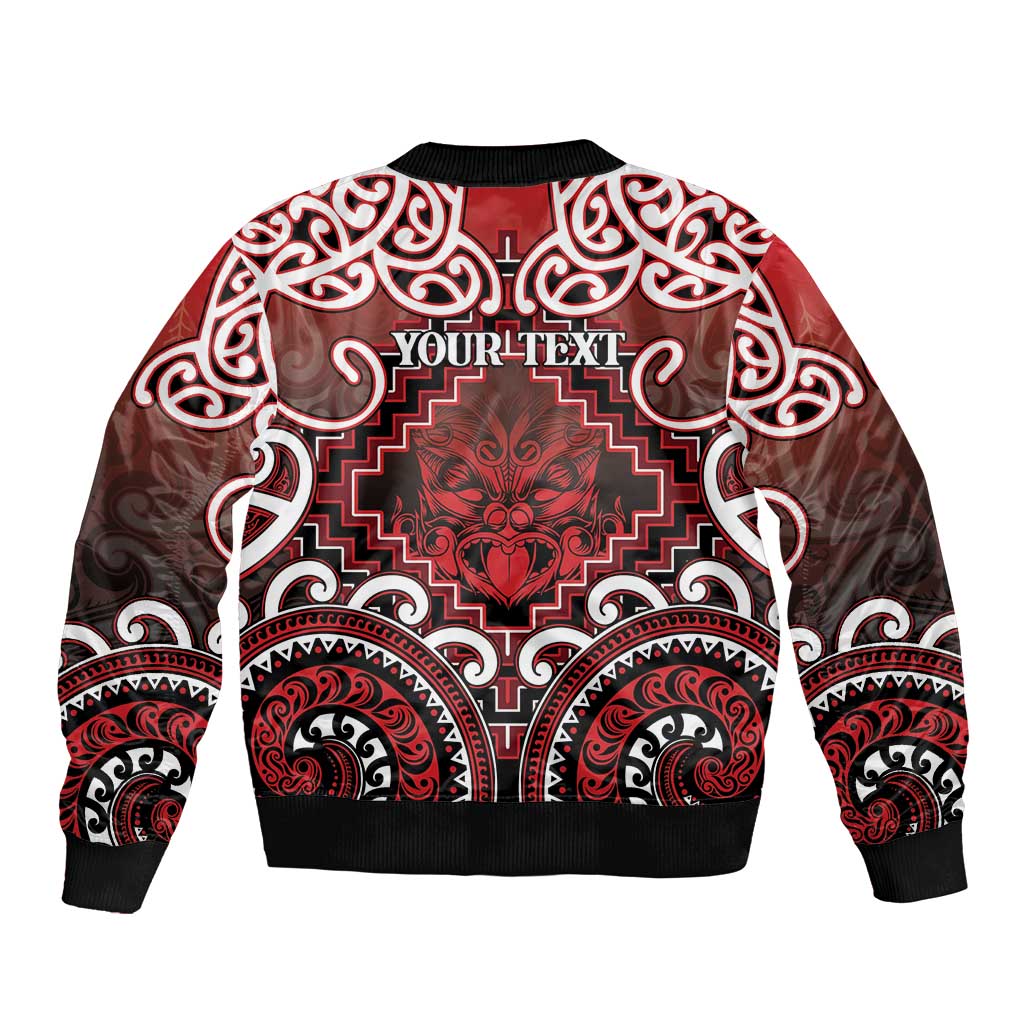 Personalised New Zealand Aotearoa Bomber Jacket Te Reo Maori Ake Ake Ake - Polynesian Pride