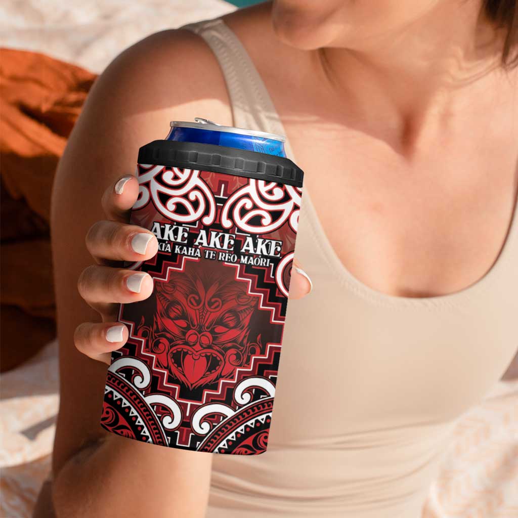 Personalised New Zealand Aotearoa 4 in 1 Can Cooler Tumbler Te Reo Maori Ake Ake Ake - Polynesian Pride