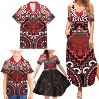 Personalised New Zealand Aotearoa Family Matching Summer Maxi Dress and Hawaiian Shirt Te Reo Maori Ake Ake Ake LT05 - Polynesian Pride