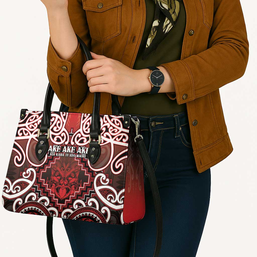New Zealand Aotearoa Leather Bag Te Reo Maori Ake Ake Ake - Polynesian Pride
