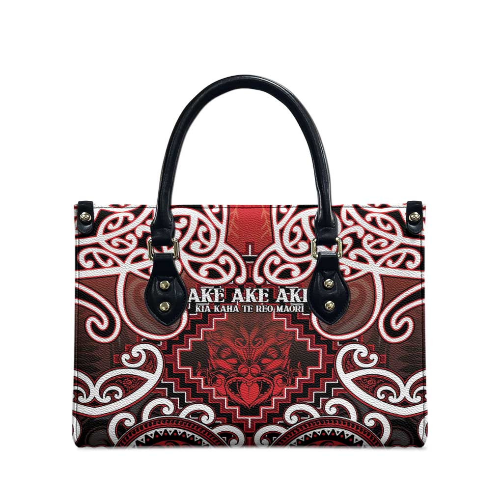New Zealand Aotearoa Leather Bag Te Reo Maori Ake Ake Ake - Polynesian Pride