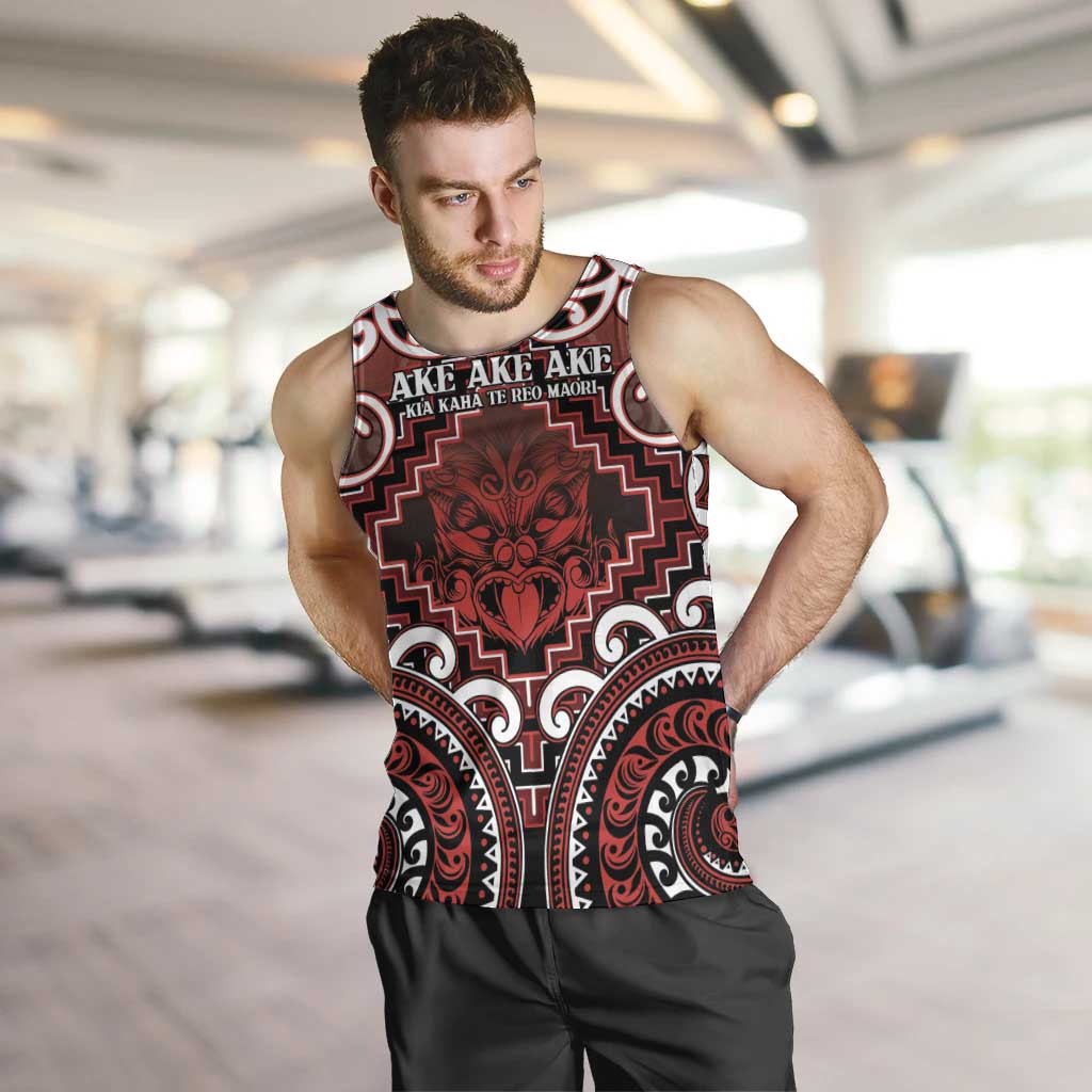 Personalised New Zealand Aotearoa Men Tank Top Te Reo Maori Ake Ake Ake - Polynesian Pride