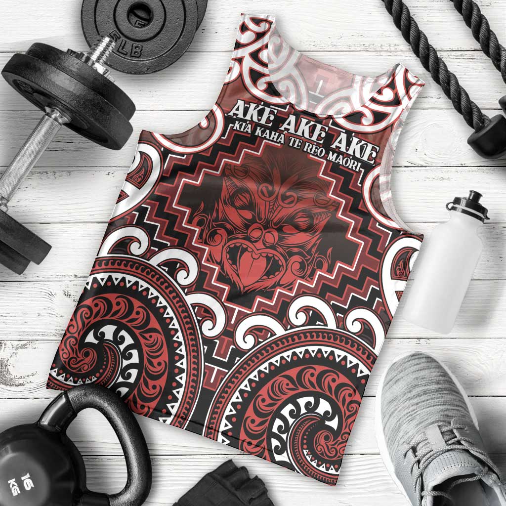 Personalised New Zealand Aotearoa Men Tank Top Te Reo Maori Ake Ake Ake - Polynesian Pride