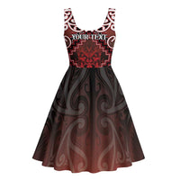 Personalised New Zealand Aotearoa Midi Dress Te Reo Maori Ake Ake Ake - Polynesian Pride