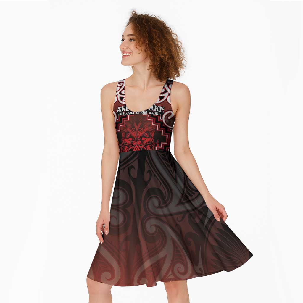 Personalised New Zealand Aotearoa Midi Dress Te Reo Maori Ake Ake Ake - Polynesian Pride