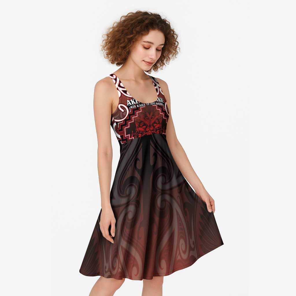 Personalised New Zealand Aotearoa Midi Dress Te Reo Maori Ake Ake Ake - Polynesian Pride