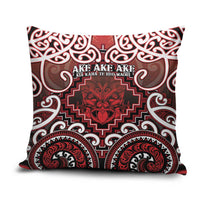 New Zealand Aotearoa Pillow Cover Te Reo Maori Ake Ake Ake LT05 Red - Polynesian Pride
