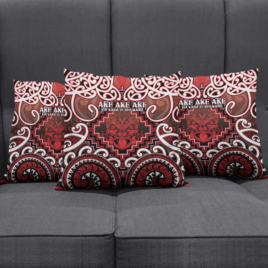 New Zealand Aotearoa Pillow Cover Te Reo Maori Ake Ake Ake LT05 - Polynesian Pride