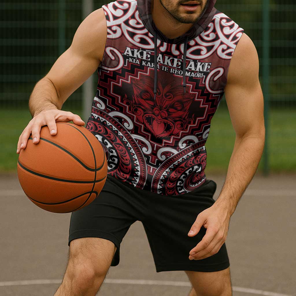 Personalised New Zealand Aotearoa Sleeveless Hoodie Te Reo Maori Ake Ake Ake - Polynesian Pride