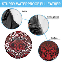 New Zealand Aotearoa Spare Tire Cover Te Reo Maori Ake Ake Ake - Polynesian Pride