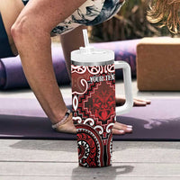 Personalised New Zealand Aotearoa Tumbler With Handle Te Reo Maori Ake Ake Ake - Polynesian Pride