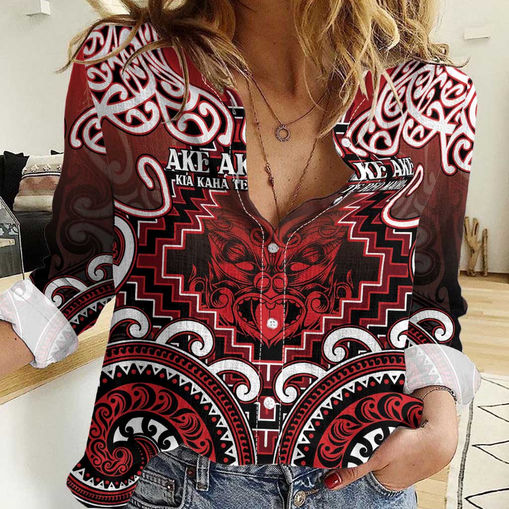 Personalised New Zealand Aotearoa Women Casual Shirt Te Reo Maori Ake Ake Ake - Polynesian Pride