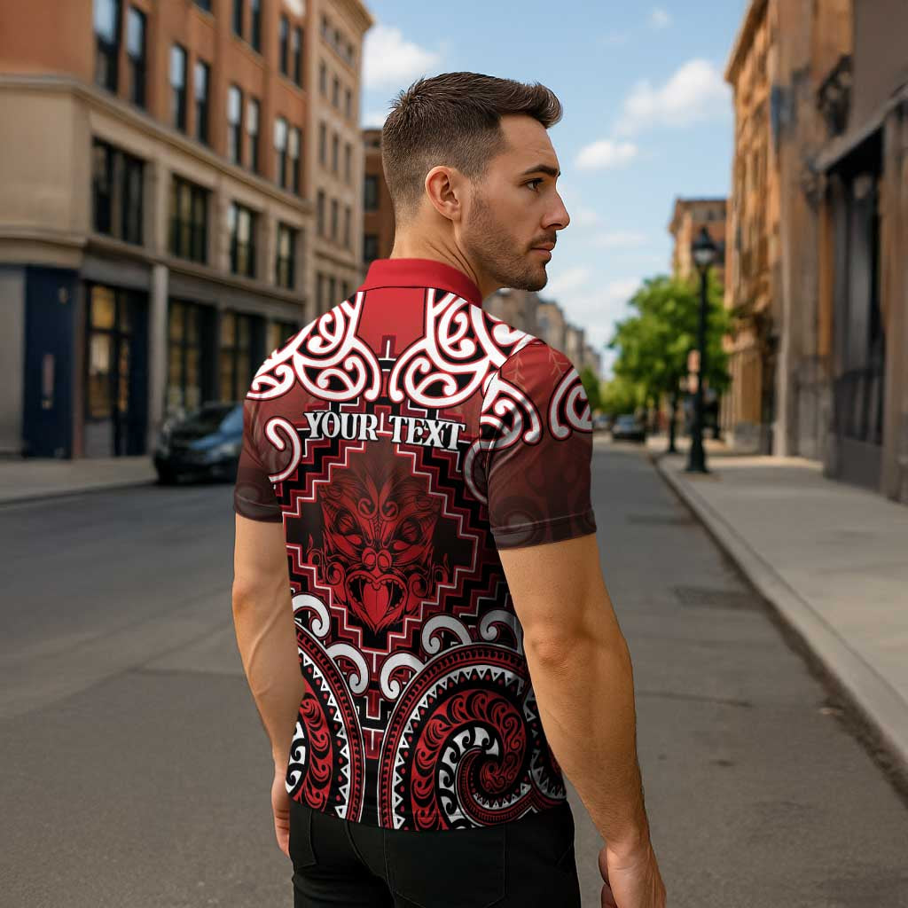 Personalised New Zealand Aotearoa Zipper Polo Shirt Te Reo Maori Ake Ake Ake - Polynesian Pride