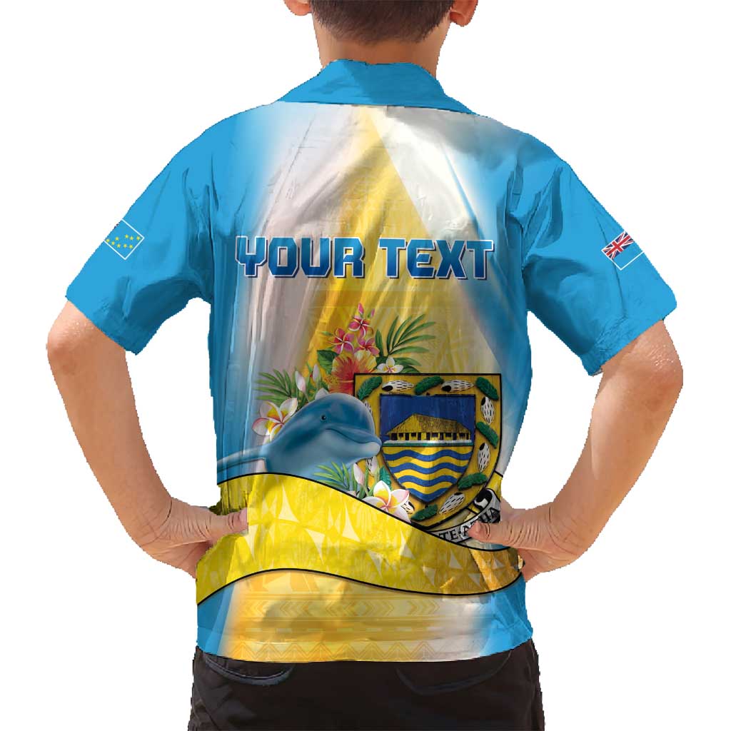 Personalised Tuvalu Independence Day Family Matching Long Sleeve Bodycon Dress and Hawaiian Shirt Tuvalu Mo Te Atua LT05 - Polynesian Pride