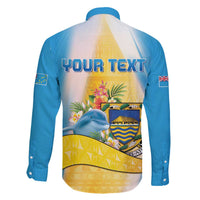 Personalised Tuvalu Independence Day Family Matching Off The Shoulder Long Sleeve Dress and Hawaiian Shirt Tuvalu Mo Te Atua LT05 - Polynesian Pride
