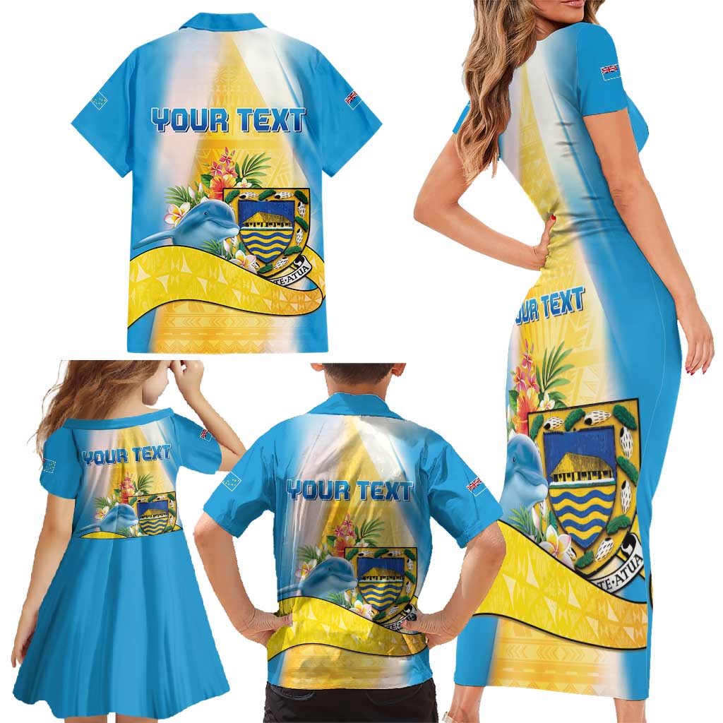 Personalised Tuvalu Independence Day Family Matching Short Sleeve Bodycon Dress and Hawaiian Shirt Tuvalu Mo Te Atua LT05 - Polynesian Pride