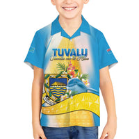 Personalised Tuvalu Independence Day Family Matching Summer Maxi Dress and Hawaiian Shirt Tuvalu Mo Te Atua - Polynesian Pride
