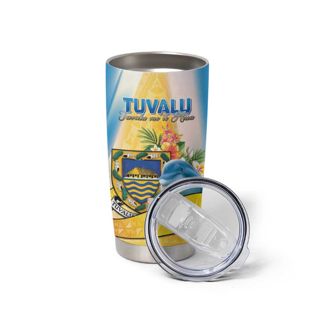 Personalised Tuvalu Independence Day Tumbler Cup Tuvalu Mo Te Atua - Polynesian Pride
