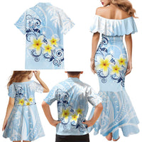 FSM Chuuk Constitution Day Family Matching Mermaid Dress and Hawaiian Shirt Polynesian Curves Plumeria LT05 - Polynesian Pride