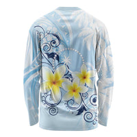 FSM Chuuk Constitution Day Long Sleeve Shirt Polynesian Curves Plumeria LT05 - Polynesian Pride