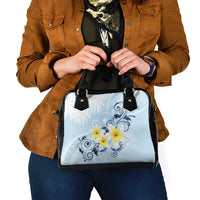 FSM Chuuk Constitution Day Shoulder Handbag Polynesian Curves Plumeria - Polynesian Pride