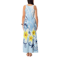 FSM Chuuk Constitution Day Tank Maxi Dress Polynesian Curves Plumeria - Polynesian Pride