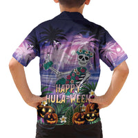 Happy Hulaween Family Matching Tank Maxi Dress and Hawaiian Shirt Mahaloween Skeleton Dancing LT05 - Polynesian Pride